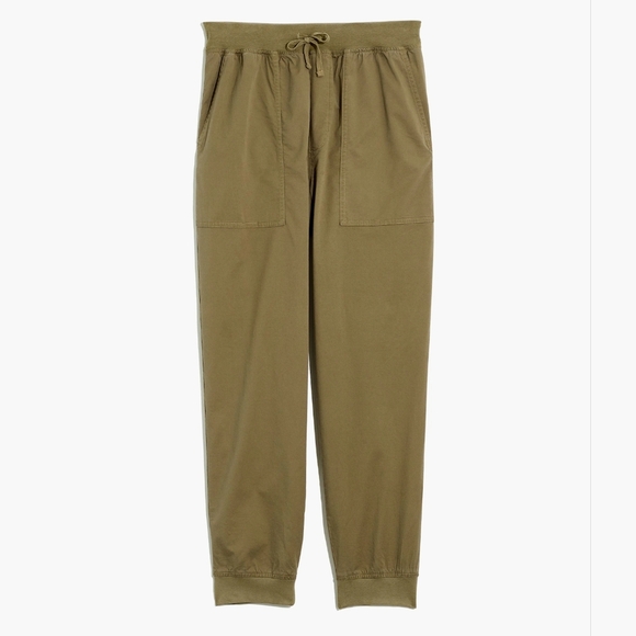 Madewell Twill Drawstring Jogger Pants, Color Distant Surplus Size XXS - Picture 1 of 16